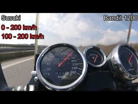 Suzuki Bandit 1200 0 - 200 km/h, 100 - 200 km/h