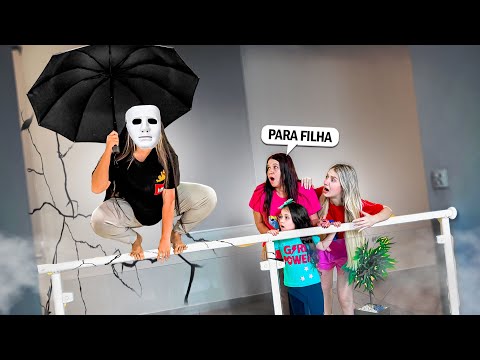 Larissa put on a really strange mask!