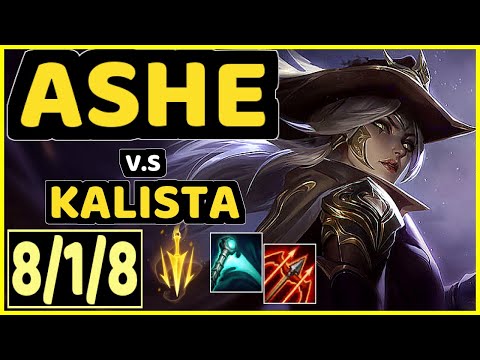YEN (ASHE) vs KALISTA - 8/1/8 KDA BOTTOM ADC GAMEPLAY - NA Ranked GRANDMASTER