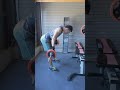 【車庫ジム】バーベルリアデルトロウ 20kg フォーム難しいなー