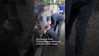 Pete Hegseth Wash Vietnam Veterans Memorial to Honour Fallen Troops