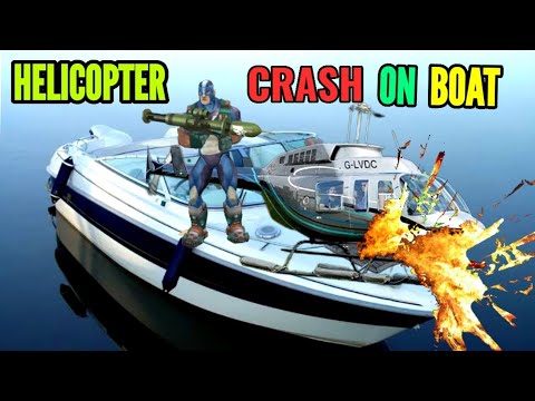 helicopter crash on boat #rope hero vice town | Pagal gamerz