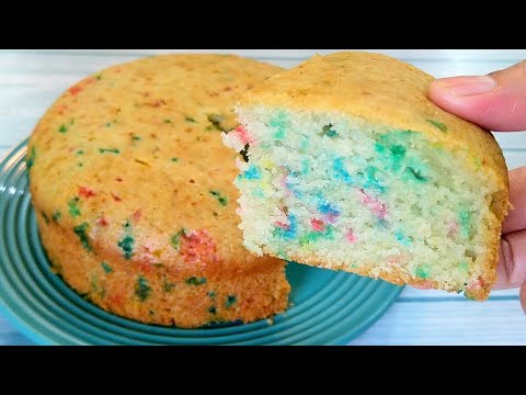 कुकर में बनाएं Eggless Vanilla Confetti Cake Recipe | Rainbow Funfetti Cake | Easy Cake Recipe |