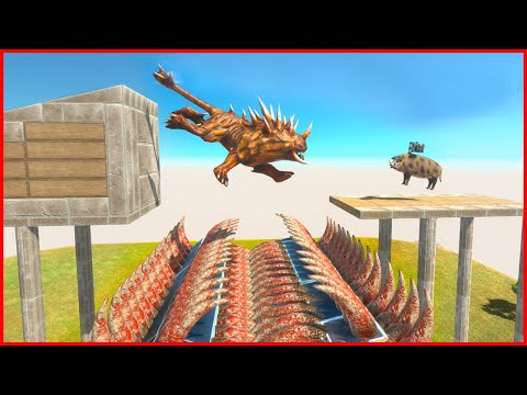 Jump Over The MEAT GRINDER | LUCK TEST | ARBS - Animal Revolt Battle Simulator