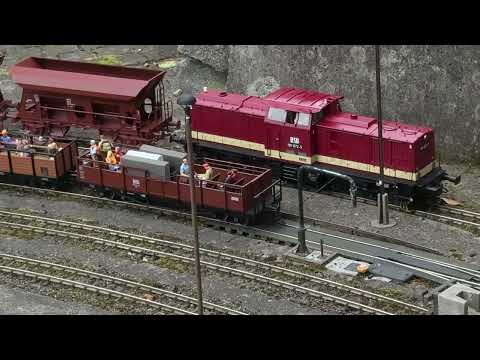 Fahrtag auf einer HSB Gartenbahn in Oberschwaben