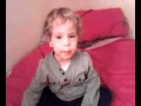 My 2 year old cousin saying Hello to Justin Bieber :-)