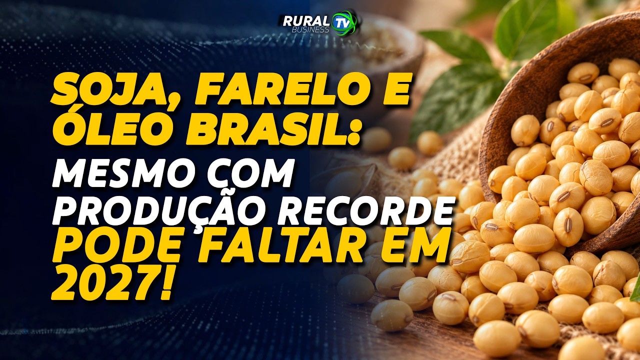 SOJA, FARELO E ÓLEO BRASIL: MESMO COM PRODUÇÃO RECORDE PODE FALTAR EM 2027!