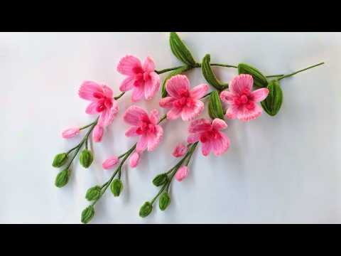 DIY Phalaenopsis Orchid with Pipe Cleaners | Easy Handmade Flower Tutorial | Fuzzy Wire Flower Craft