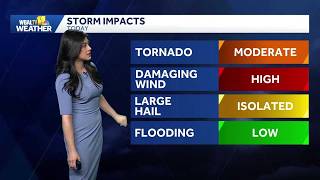 Meteorologist Alena Lee details showers and thunderstorms likely this afternoon and evening Monday