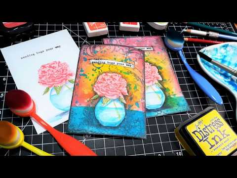 Layered Flower Card with Unlikely Tools!