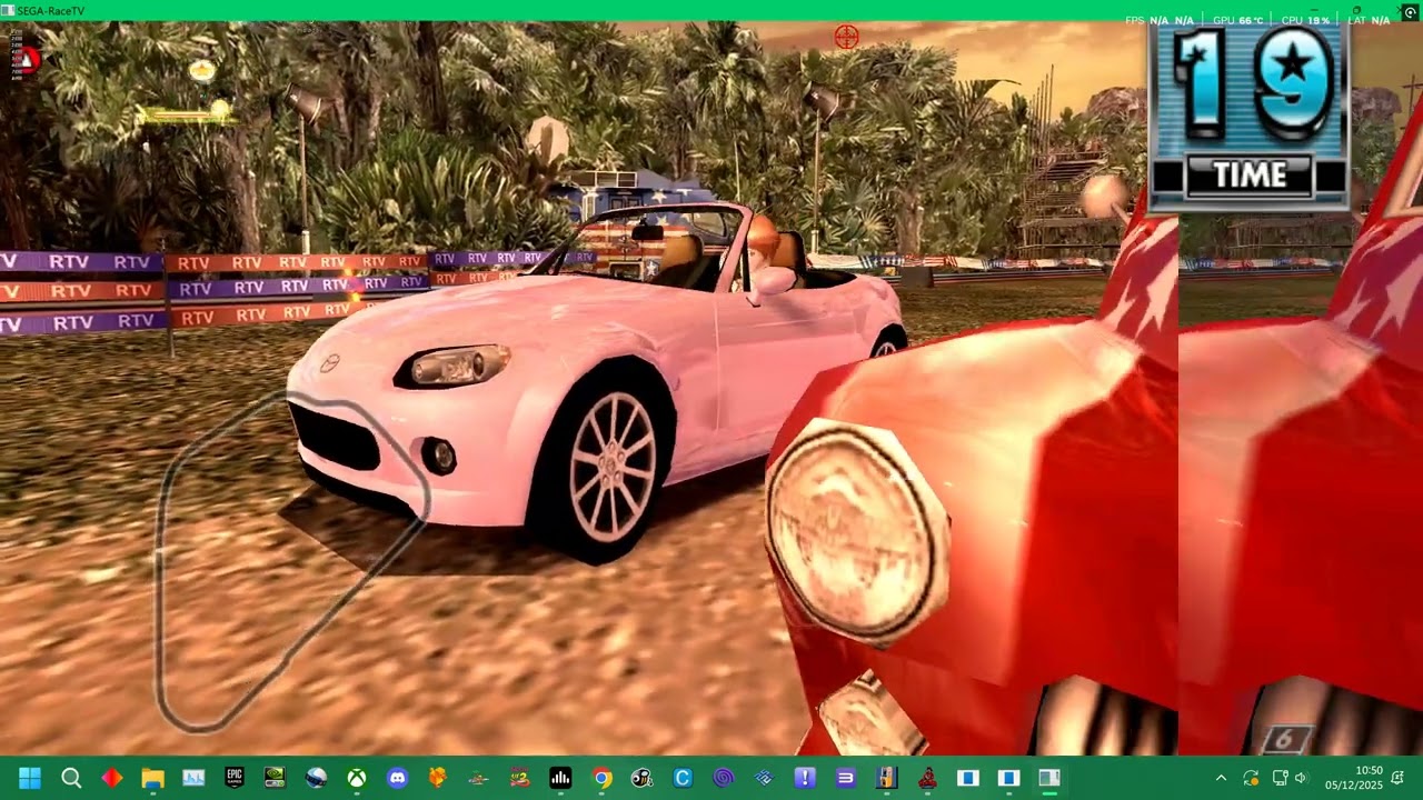 SEGA RACE TV - 3 TRACKS COMPLETE - JANE - PINK MAZDA - 4K UK ARCADES 2025 TEKNOPARROT