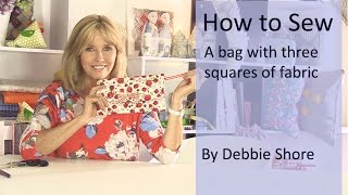 Sewing a clutch bag, just using three pieces of square fabric