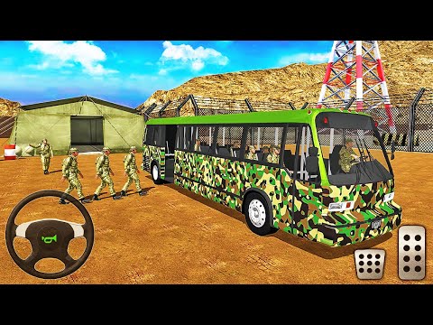 Army Bus Driver US Soldier Transport Duty 2021 - Offroad Bus Driving - Android Gameplay