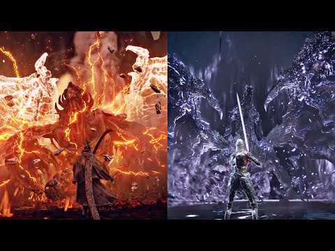 Bayle vs Midir - Two Cinematic Dragon Fights (OST sync)