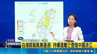 白海豚颱風減弱持續遠離已登陸中國浙江 氣象署23:30解除海上警報 第16號颱風"琵鷺"生成 西北太平洋"三颱共舞"｜三立新聞網 SETN.com