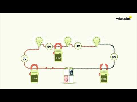 Ström och spänning i en seriekrets