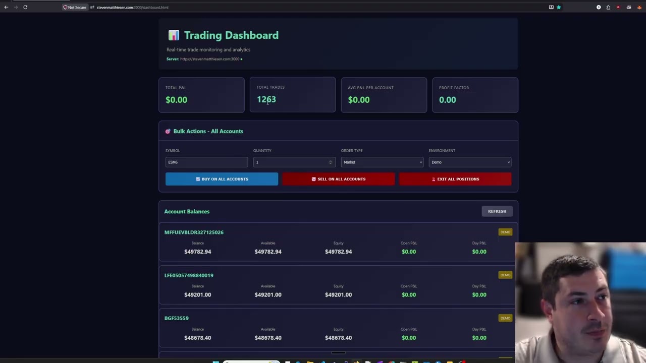 Watch the algorithmic futures trading demo