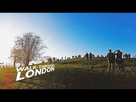 LONDON Walk 🇬🇧 - Sunny weekend stroll from Giraffe House 🦒 to Primrose Hill 🍃and Swiss Cottage
