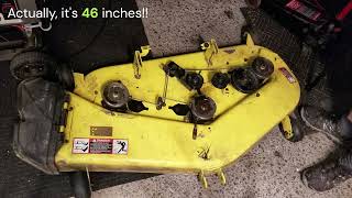 John Deere LT166 Lawn Tractor 46 inch Mower Deck Details