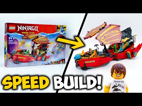 Destiny's Bounty: Race Against Time Speed Build! LEGO Ninjago Dragons Rising Set 71797