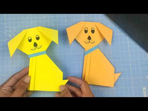 Paper dog / How to make a paper dog tutorial / Easy origami dog / perro de papel / бумажная собака
