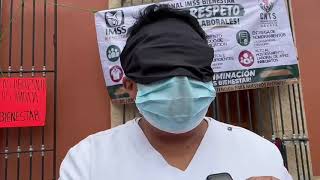 Trabajadores de Salud protestan en sedes de la coordinación del IMSS Bienestar