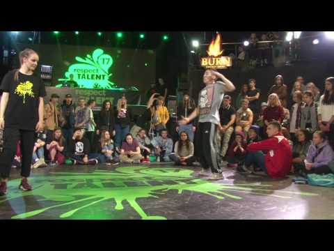 RESPECT MY TALENT-2017. Beginners hip-hop 1/2 Voron Li vs Pantera