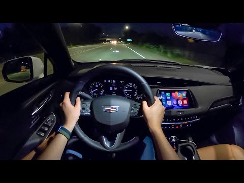 2022 Cadillac XT4 AWD Sport - POV Night Drive (Binaural Audio)