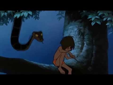 Mowgli did his best with Kaa