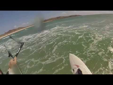 BWS Drifter, Ozone reo 10m, 18 knot westerly, shark passage