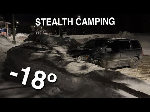 Minivan Stealth Camping in a Very Snowed In Town