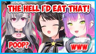 Subaru and Towa didn't expect their food convo to turn into this after Riona said...