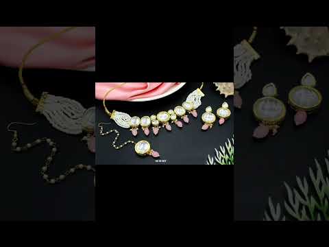 Golden gold plated pendant set