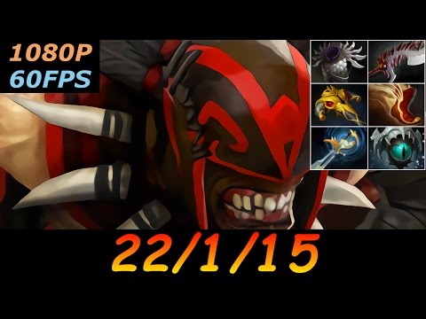Dota 2 Bloodseeker Pro 22/1/15 (Kills/Deaths/Assists) Top MMR 729 GPM Ranked Full Gameplay