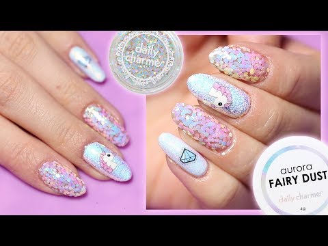 🦄Unicorn NAILS  | How to apply Daily Charme Glitters and Foils Video