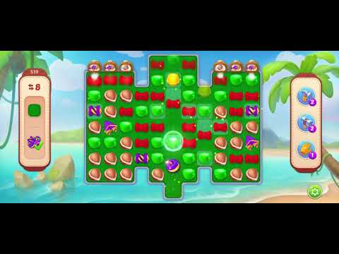 Homescapes Level 519 Walkthrough || Grass Power Up Collectable || 8 Moves Left