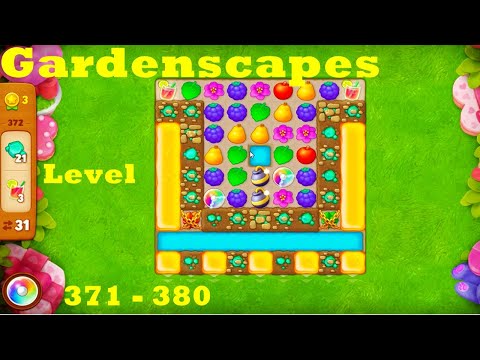 Gardenscapes Level 371 - 380 HD Walkthrough |  3 - match game | gameplay | pc game | app