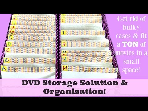 DVD Storage Solution & Organization! 260 DVD's Stored in only 12" of Space! Video