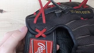 How to lace the wrist of a baseball glove