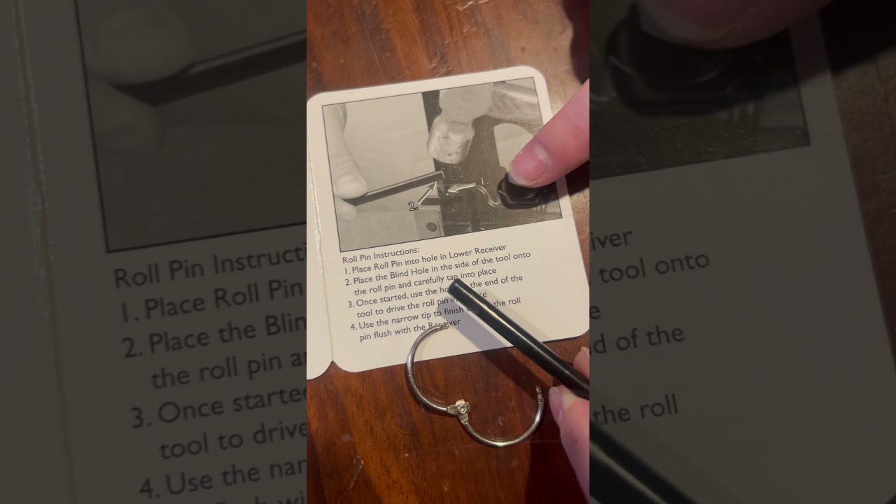 ￼ wheeler AR pivot and roll pin installed tool ￼