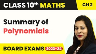 Summary of Polynomials - Polynomials | Class 10 Maths Chapter 2 | CBSE 2024-25