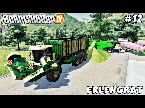 Removing weeds, making grass silage bales with a stationary baler | Erlengrat | FS 19 | ep #12
