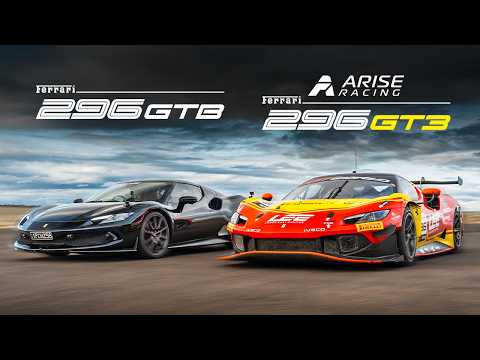 Ferrari 296 GT3 race car vs Ferrari 296 GTB road car DRAG RACE!