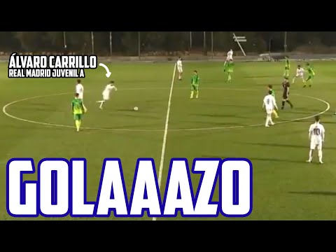 Golazo desde medio campo de Álvaro Carrillo del Real Madrid Juvenil A (3-0) ante el Villanovense