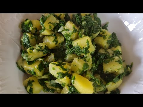 KROMPIR SA BLITVOM, SPANAĆEM. Prilog uz jelo, ribu. 🥔🥬🧄