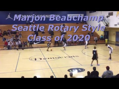 SBS #1 Ranked 8th Grader Marjon Beauchamp Highlights.Seattle Rotary Style Class Of 2020