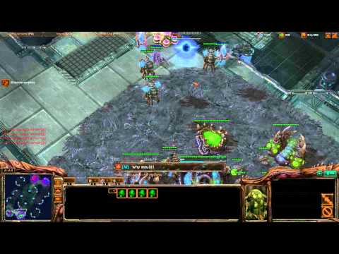 Destiny, Bluetea vs. Confidence (Z), rhymestarr (Z) - High Level 2v2 - Starcraft 2 Ladder