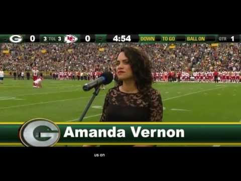 Amanda Vernon - National Anthem: Packers 2014