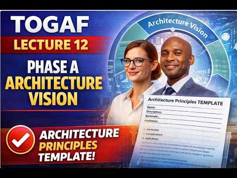TOGAF Batch Lecture 12 | Phase A Architecture Vision Explained + Architecture Principle Template