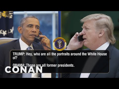 Donald Trump Calls Obama About His Mexican Wall | CONAN on TBS